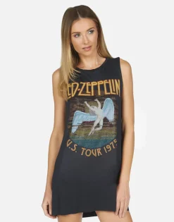 Shop Led Zeppelin 1975 Tour Vintage Mini Dress | Deanna By Women Dresses
