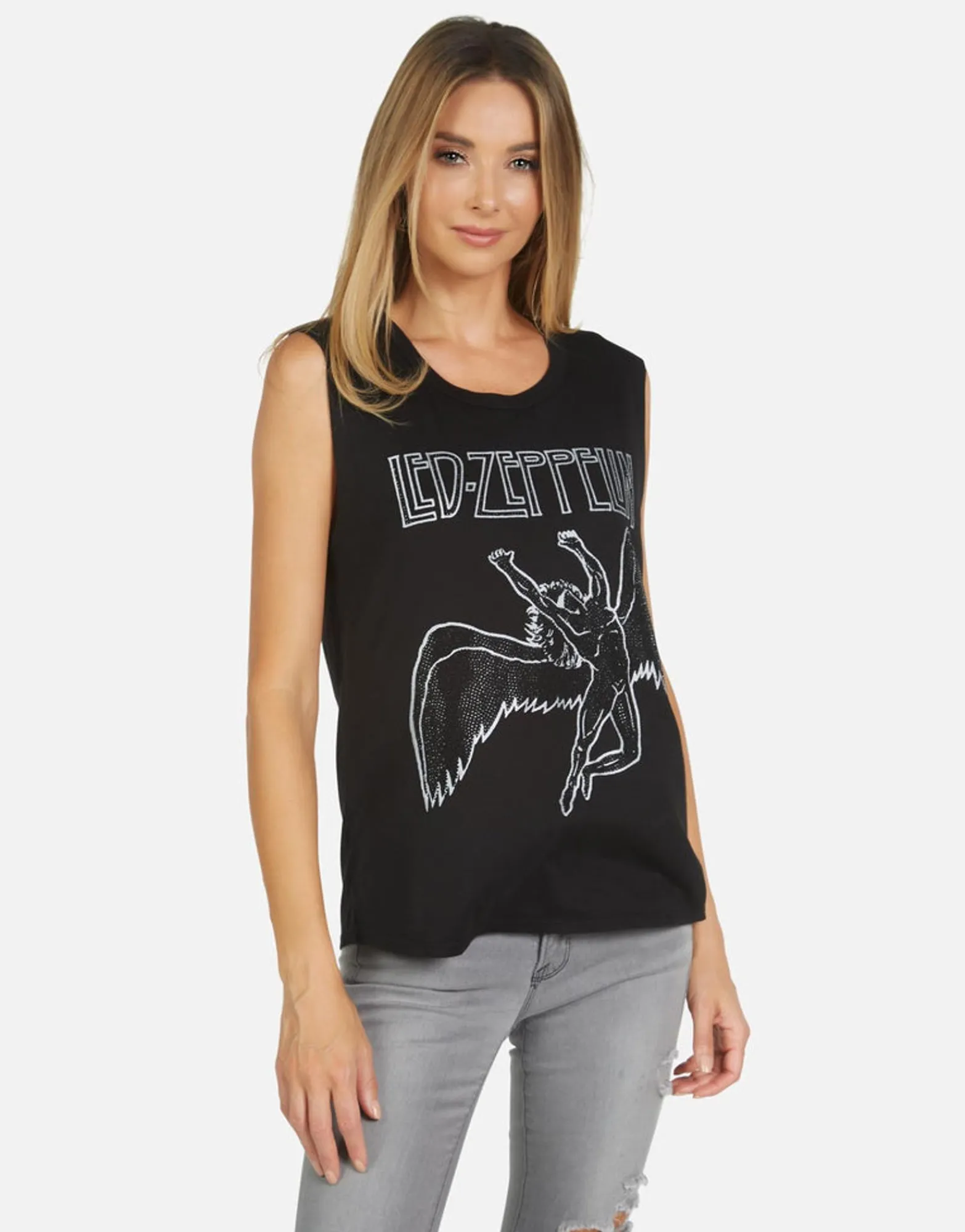 Best Led Zeppelin Outline Boyfriend Tank | Kel By Women Tanks