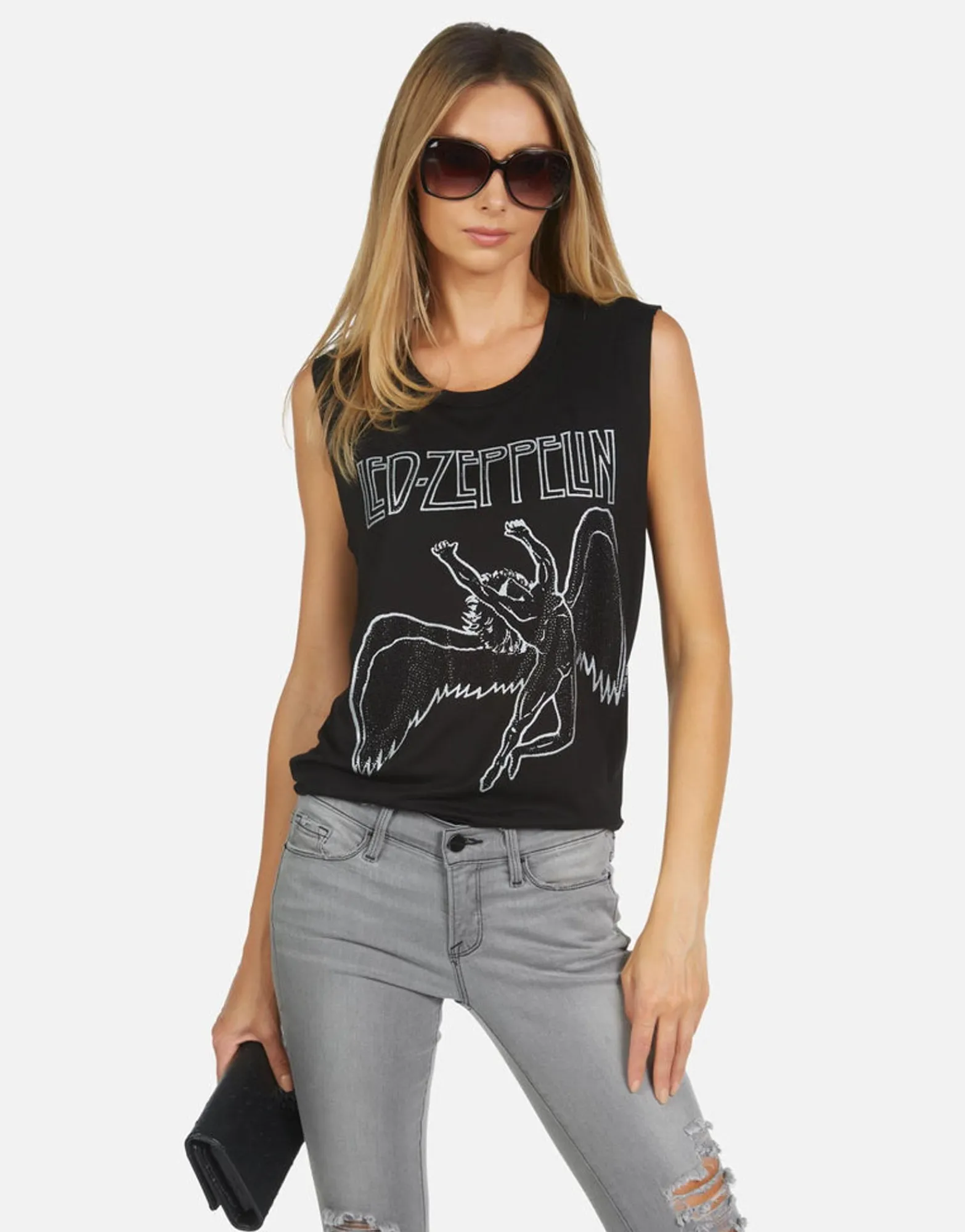 Best Led Zeppelin Outline Boyfriend Tank | Kel By Women Tanks