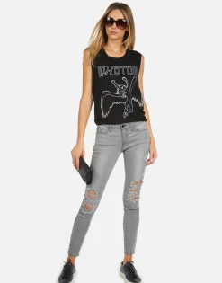 Best Led Zeppelin Outline Boyfriend Tank | Kel By Women Tanks