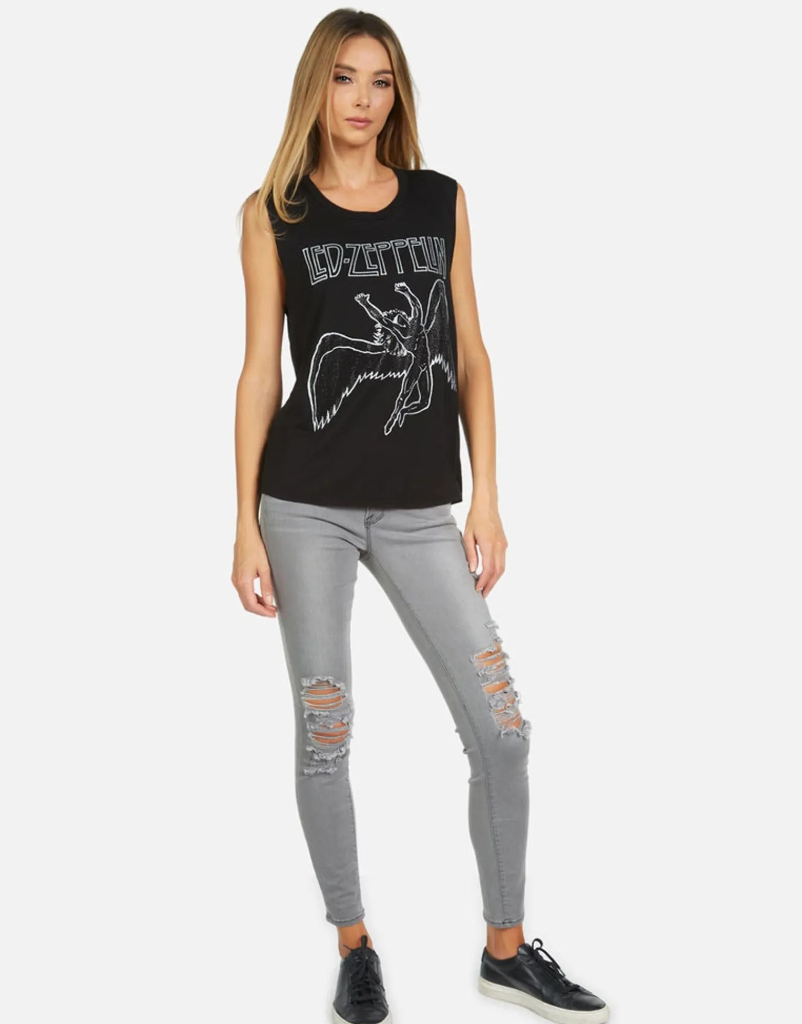 Best Led Zeppelin Outline Boyfriend Tank | Kel By Women Tanks