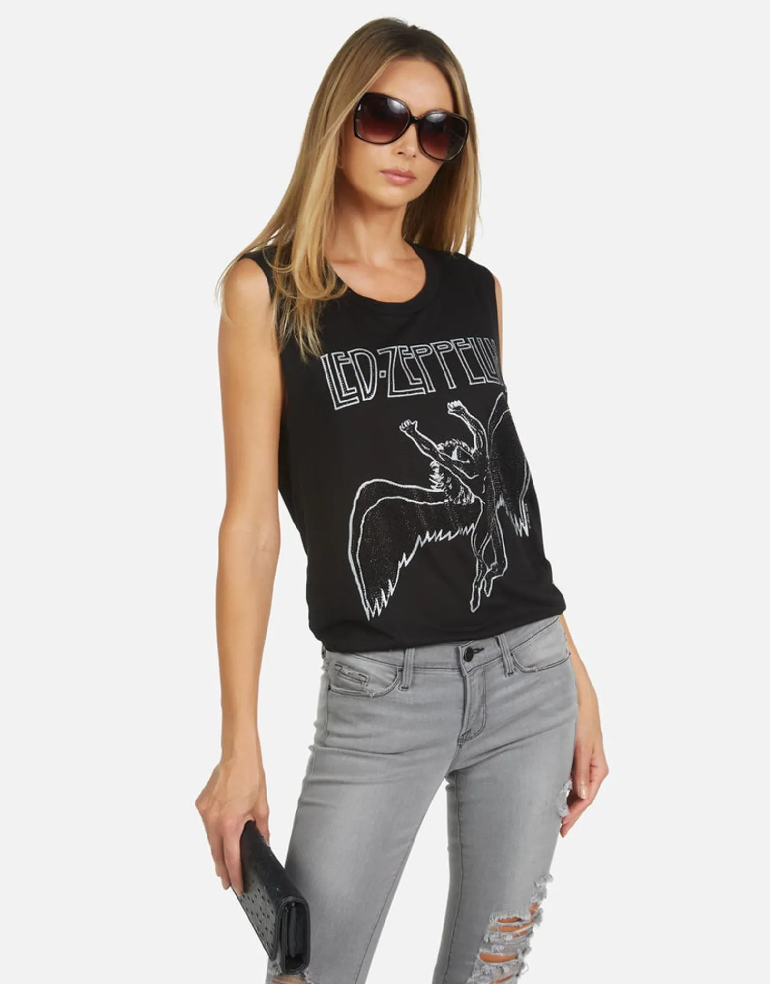 Best Led Zeppelin Outline Boyfriend Tank | Kel By Women Tanks