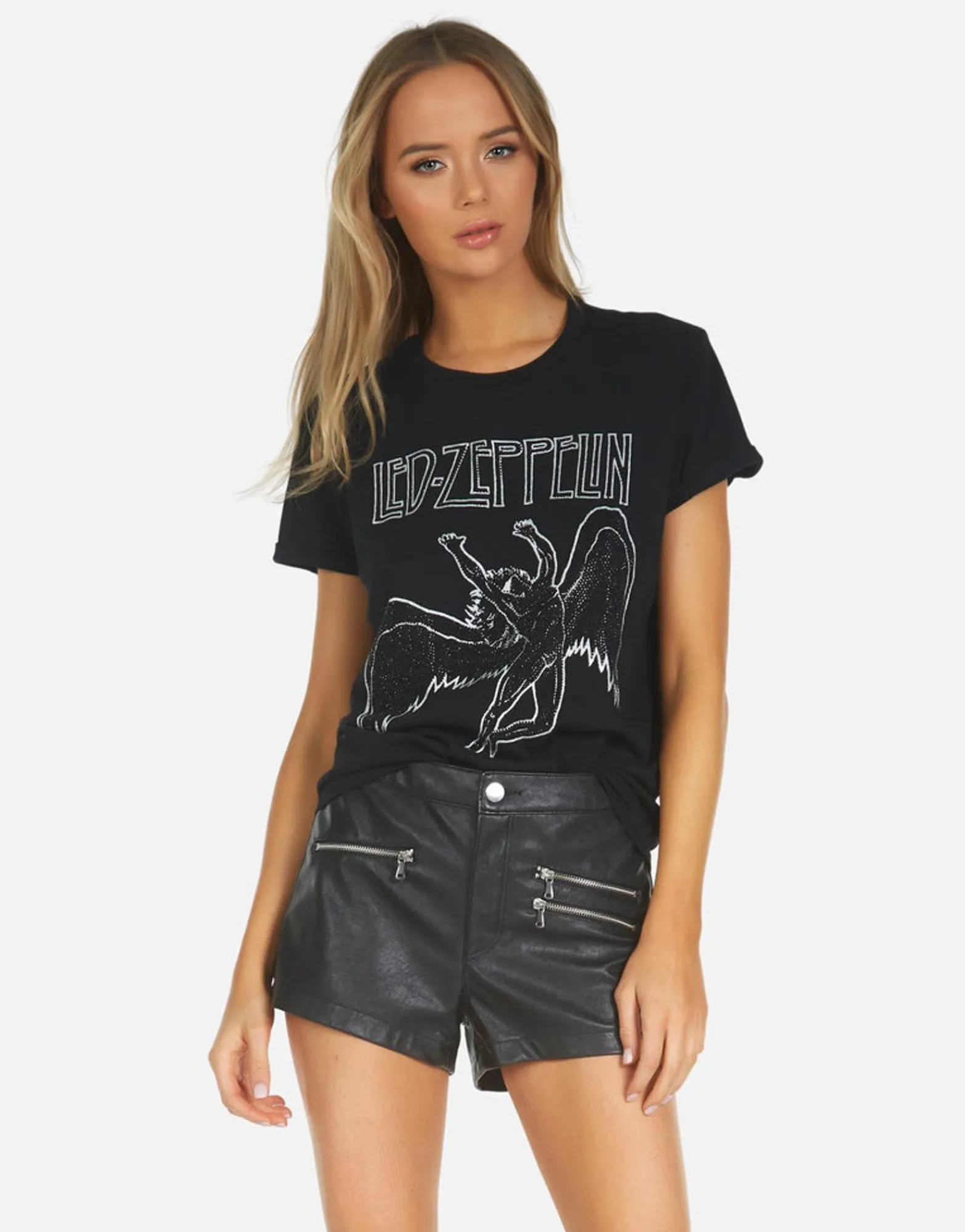 Store Led Zeppelin Outline Vintage Tee | Edda X By Women Short Sleeve