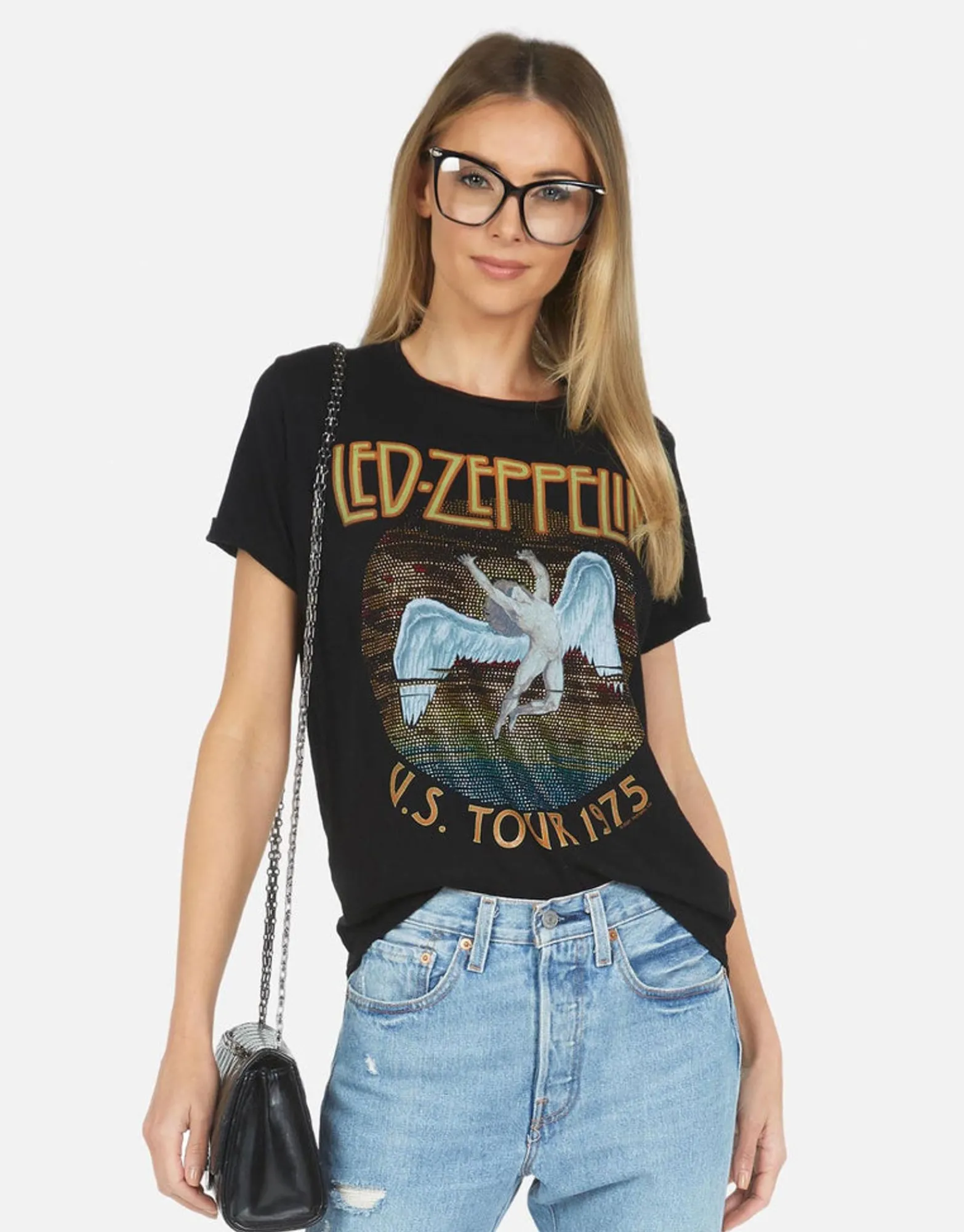 Cheap Led Zeppelin Vintage 1975 Tour Tee | Edda By Women Short Sleeve
