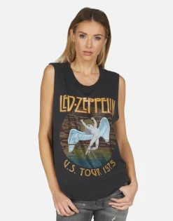 Fashion Led Zeppelin Vintage 1975 Tour Tank Top | Kel By Women Tanks