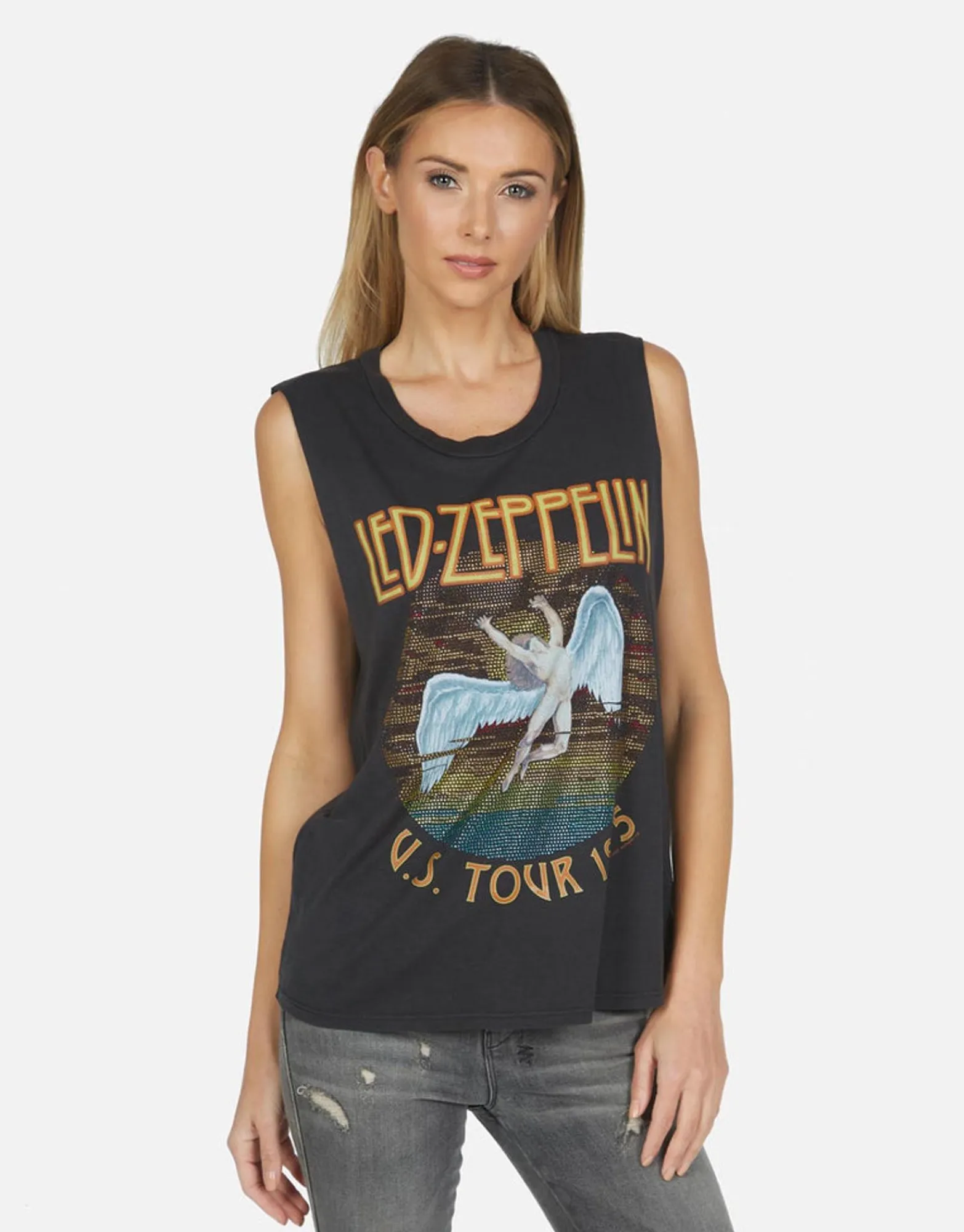 Fashion Led Zeppelin Vintage 1975 Tour Tank Top | Kel By Women Tanks