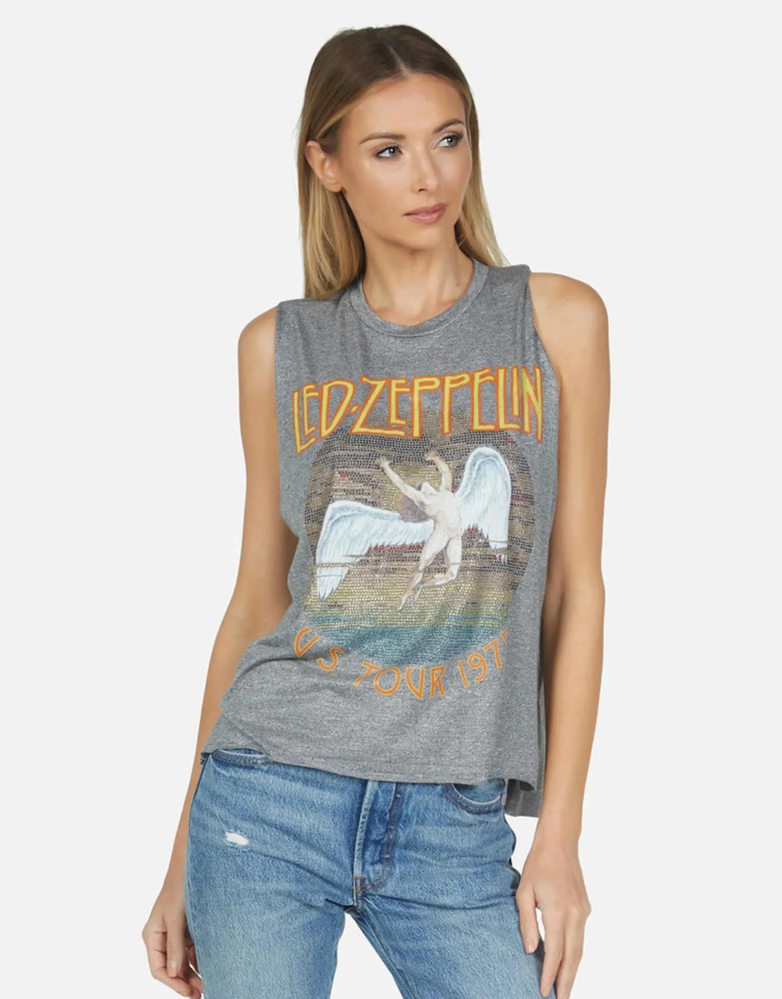 Sale Led Zeppelin Vintage 1975 Tour Tank Top | Kinzington By Women Tanks