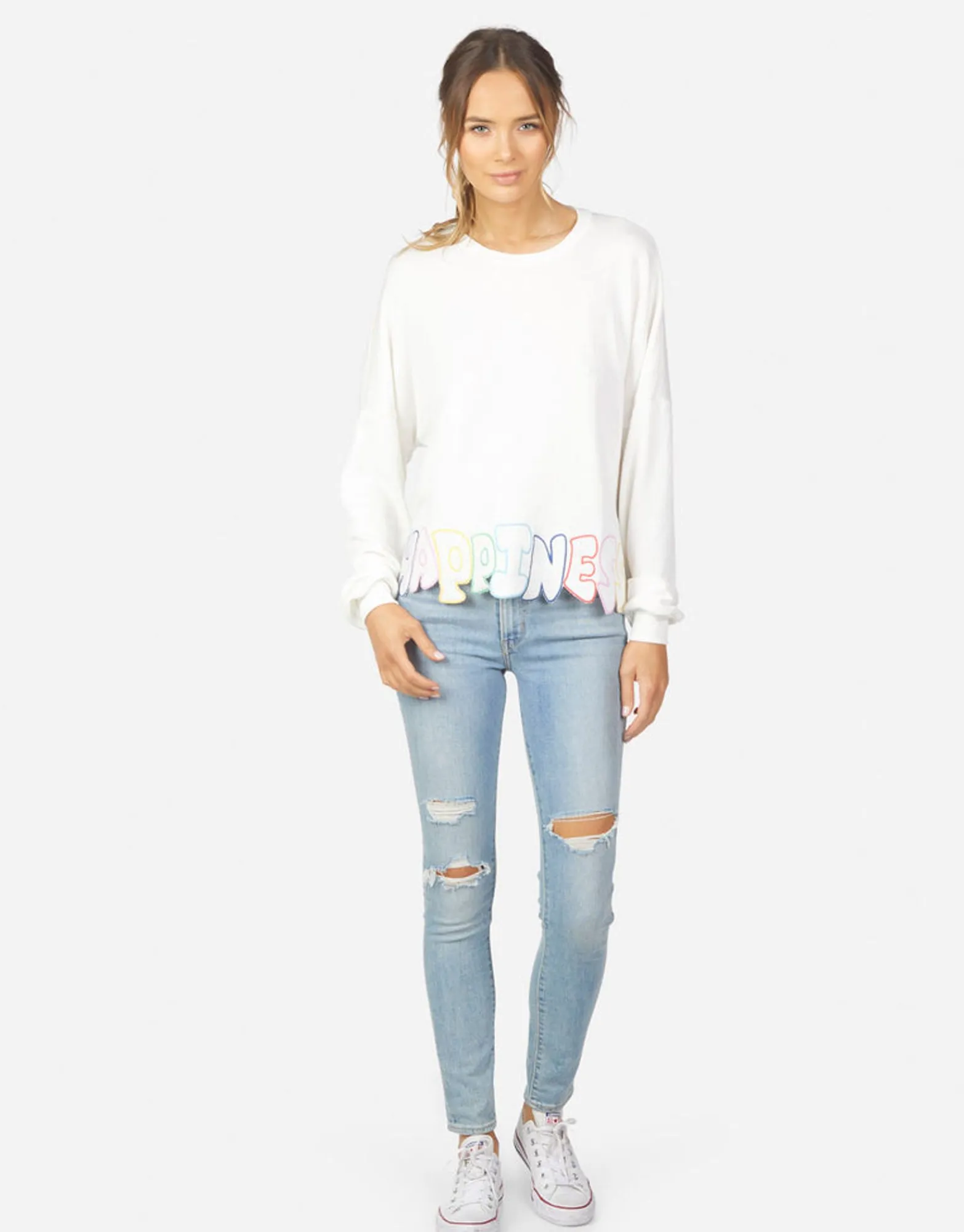 Best Lee Happiness Embroidery Women Long Sleeve