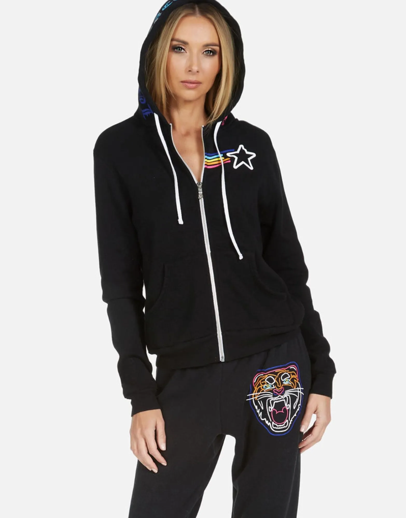 Online Lennox Neon Line Tiger Women Hoodies