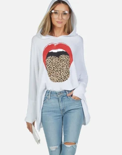 Flash Sale Leopard Tongue Pullover Hoodie | Wilma By Women Hoodies