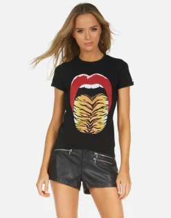 Cheap Leopard Tongue Vintage Ss Tee | Edda X By Women Short Sleeve