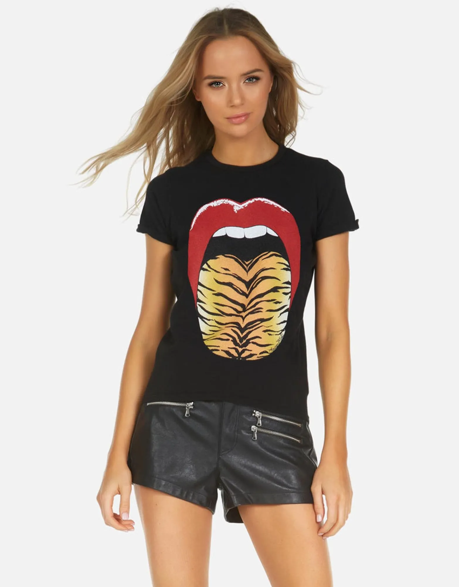 Cheap Leopard Tongue Vintage Ss Tee | Edda X By Women Short Sleeve