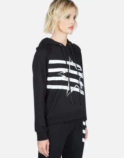 Cheap Lightning Bolt Star Pullover Hoodie W/ Side Zippers | Corbin Women Hoodies