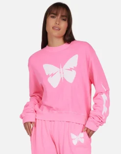 Clearance Lightning Butterfly Pullover In | Spalding X By Women Long Sleeve