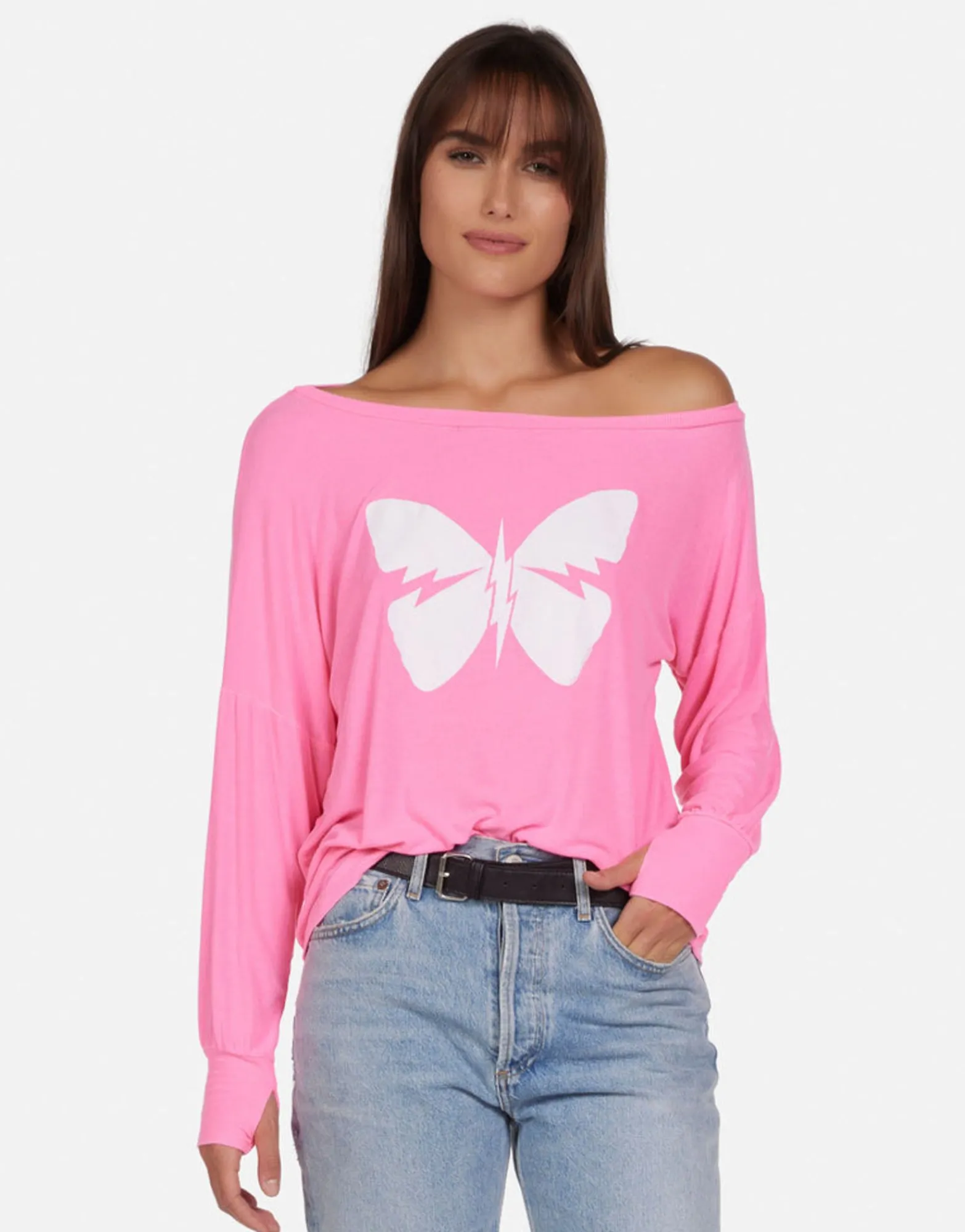 Best Lightning Butterfly Women'S Pullover Top | Krista X By Women Long Sleeve