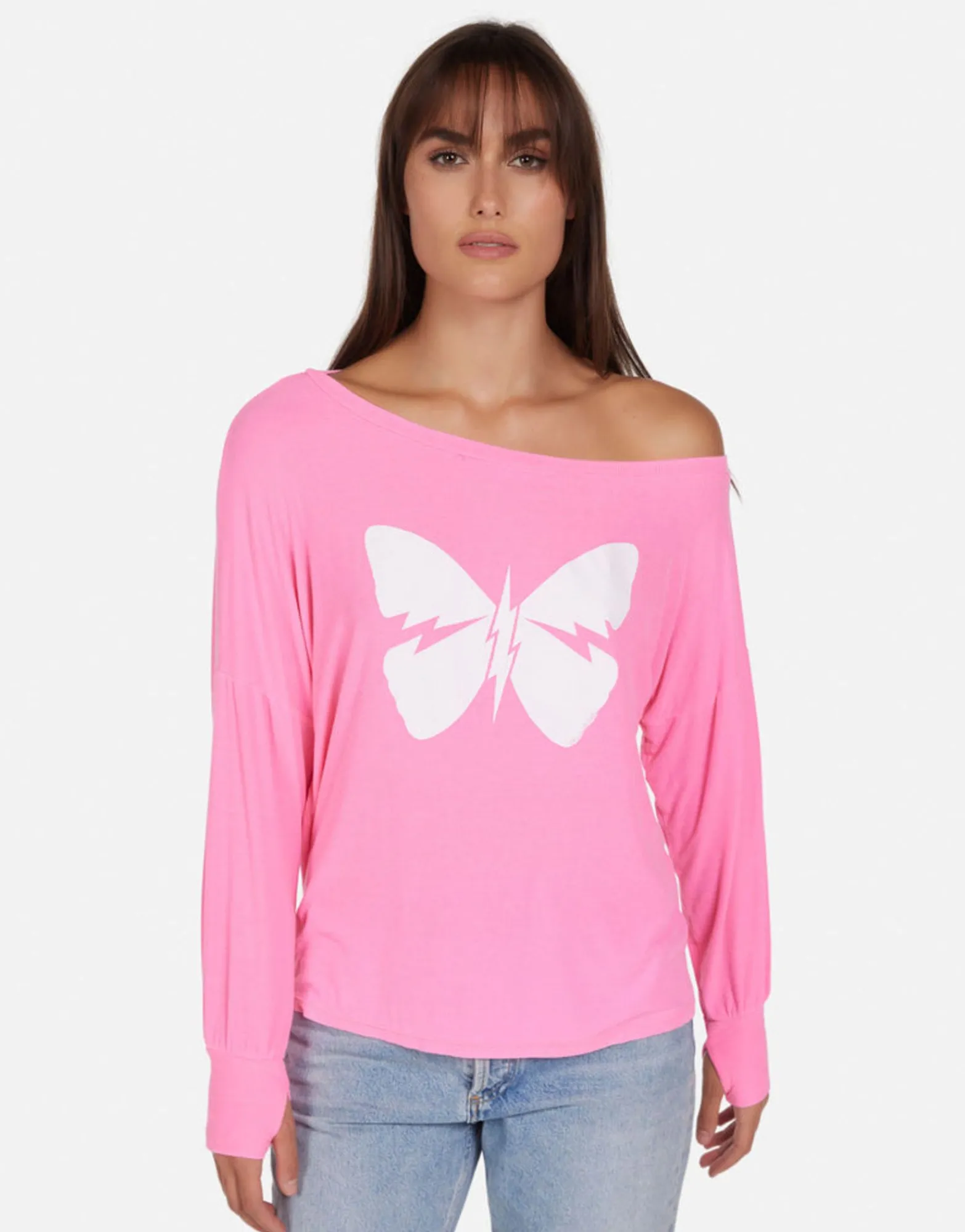 Best Lightning Butterfly Women'S Pullover Top | Krista X By Women Long Sleeve