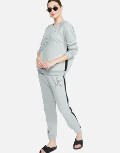 Flash Sale Lightning Star Lounge Pant W/ Tuxedo Stripe | Astrid By Women Long Sweatpants