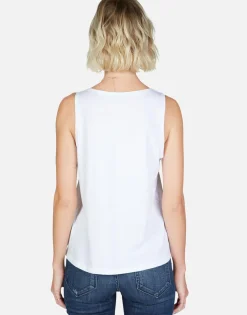 Best Lightning Stem Rose Embroidered Tank Tee | Ashlin By Women Tanks