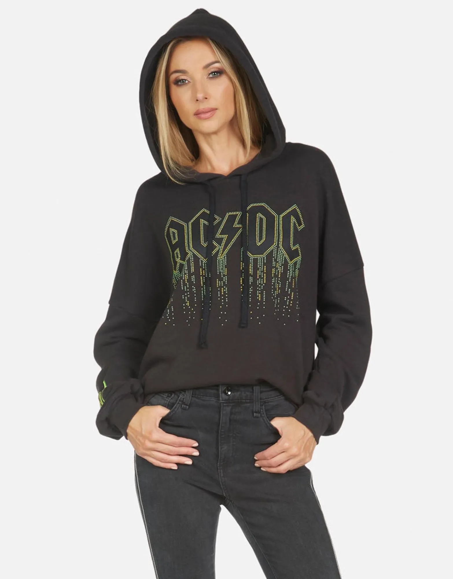 Sale Lila Ac/Dc Neon Stud Women Hoodies