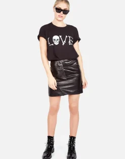 New Love Bones Classic Tee W/ Holes In | Wof By Women Short Sleeve