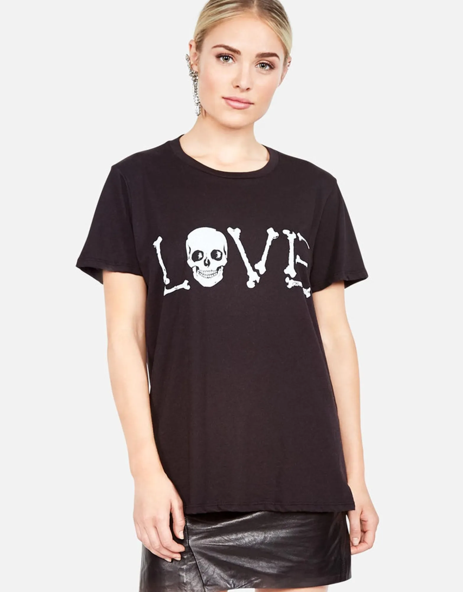 New Love Bones Classic Tee W/ Holes In | Wof By Women Short Sleeve