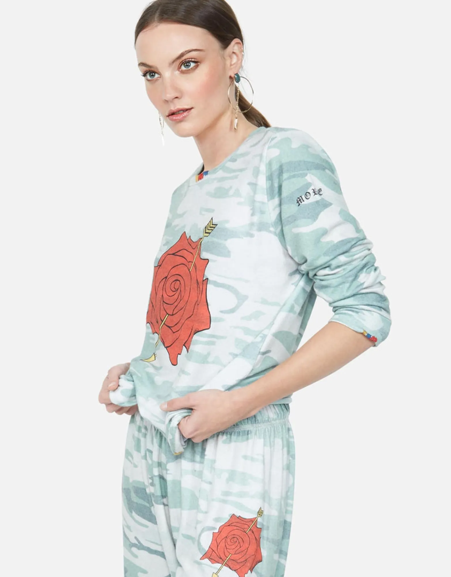 Cheap Love More Rose Classic L/S Pullover | Simone By Women Long Sleeve