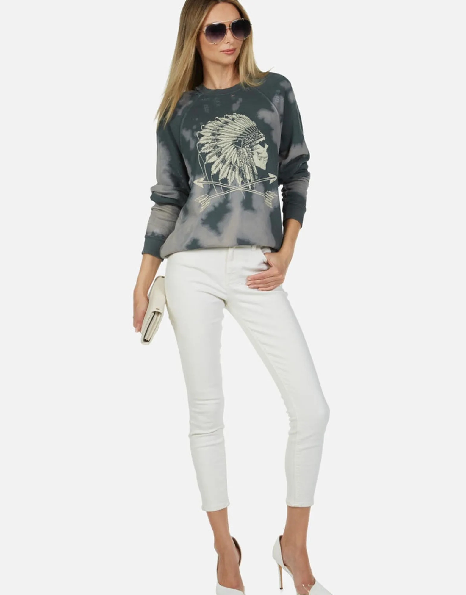 Flash Sale Love Skull Headdress L/S Raglan Pullover | Anela By Women Long Sleeve