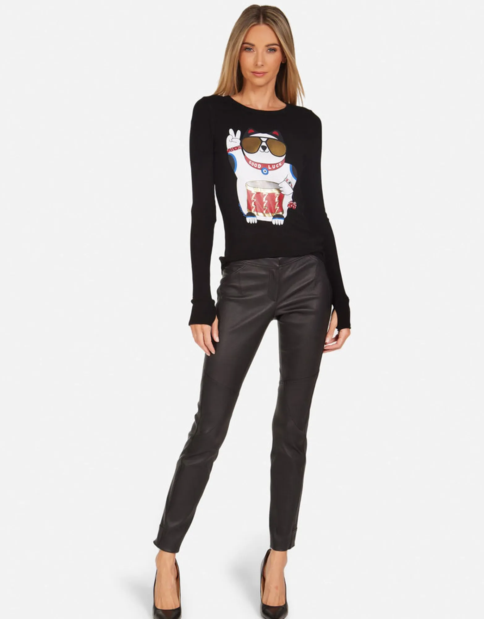 Outlet Lucky Cat L/S Fitted Thermal In | Mckinley By Women Long Sleeve