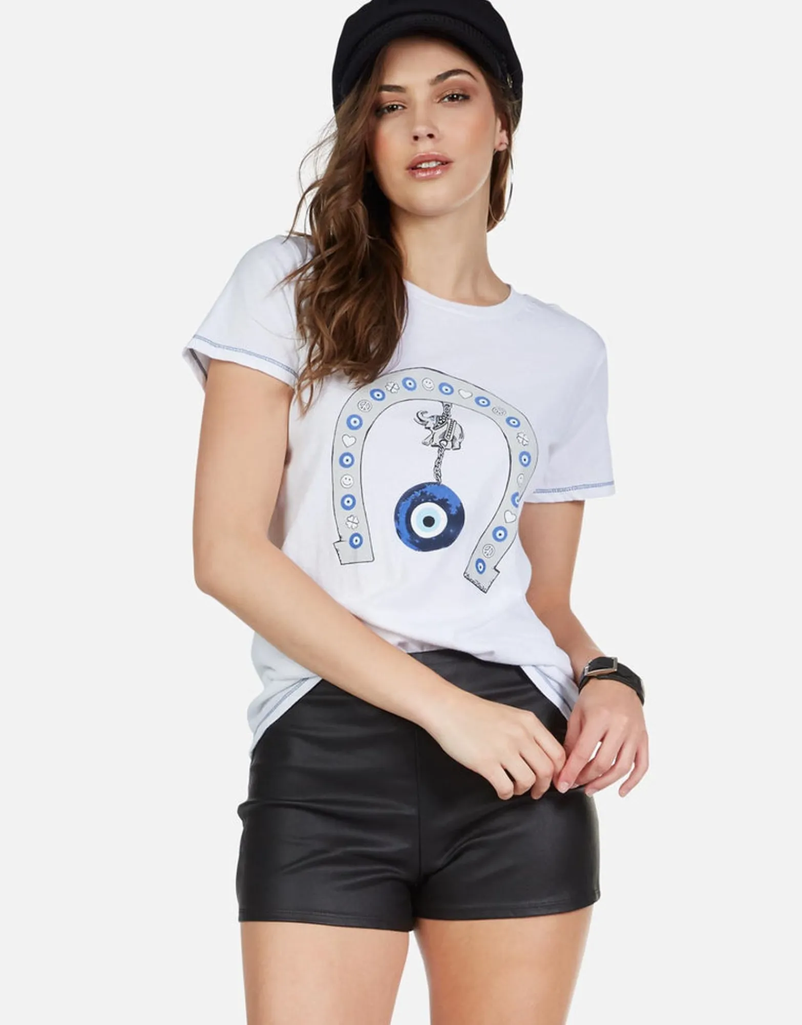 Best Sale Lucky Eye Horseshoe S/S Tee | Aviana By Women Short Sleeve