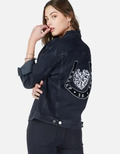 Cheap Lucky In Love Denim Boyfriend Jacket | Spencer By Women Jackets