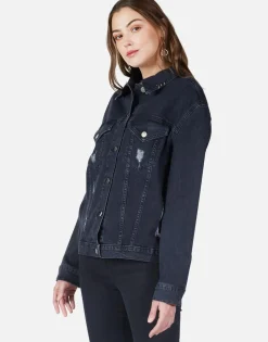 Cheap Lucky In Love Denim Boyfriend Jacket | Spencer By Women Jackets