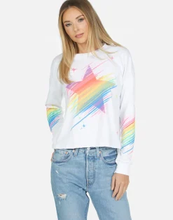 Shop Luella Neon Sparkle Star Women Long Sleeve