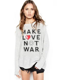 Clearance Make Love Not War Cashmere Sweater | Hollis X By Women Sweaters & Knits