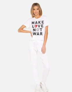 Cheap Make Love Not War Vintage Boyfriend Tee | Wolf X By Women Short Sleeve