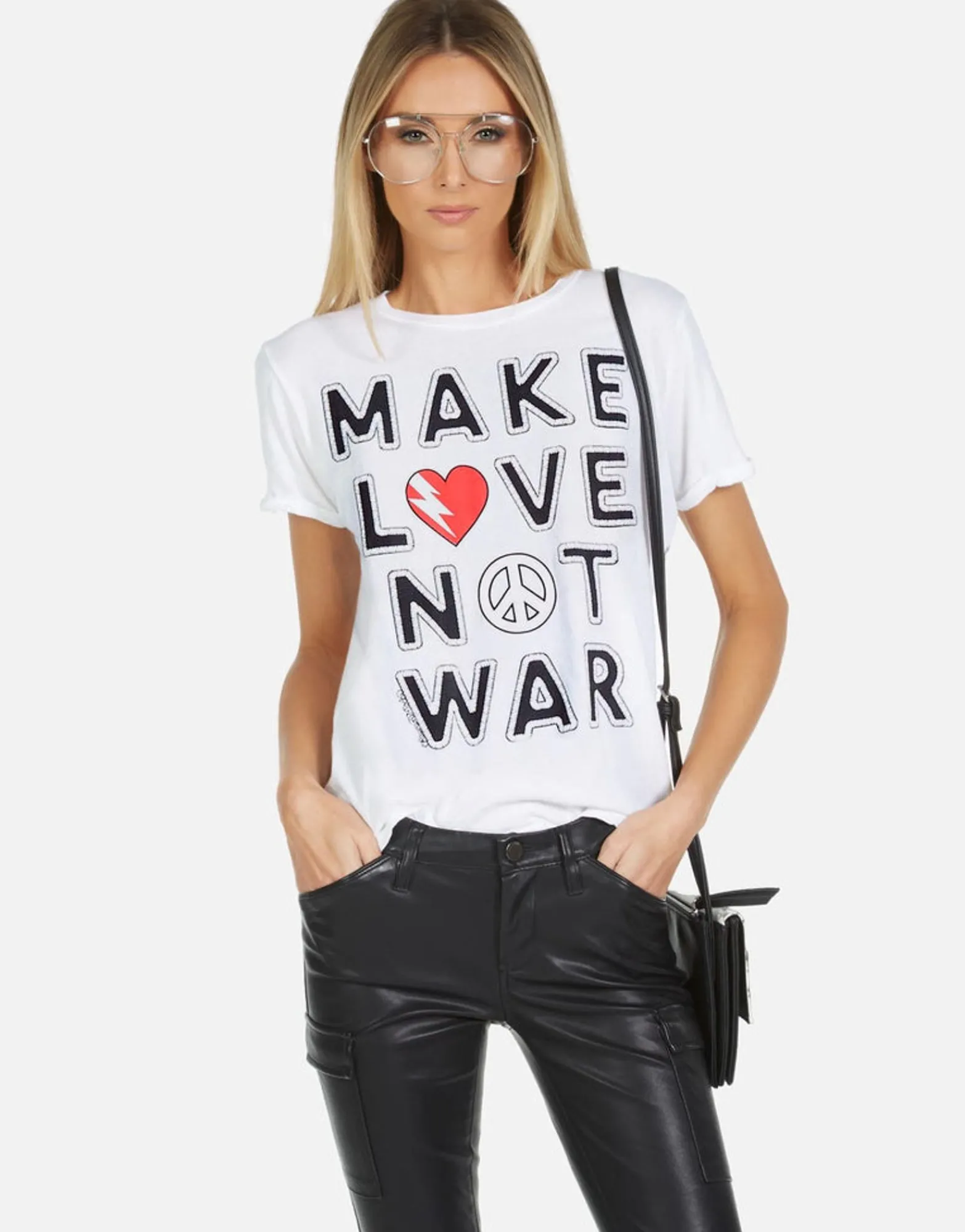 Sale Make Love Not War Vintage S/S Tee | Edda X By Women Short Sleeve