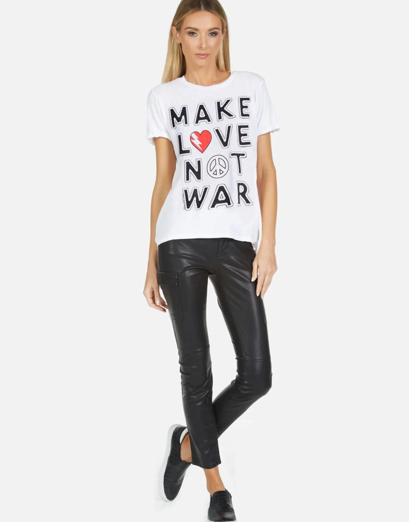 Sale Make Love Not War Vintage S/S Tee | Edda X By Women Short Sleeve