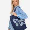 Sale Maya X All Over Denim Tote Bag Made In Los Angeles Usa Exclusive Bags