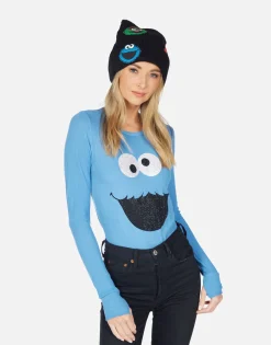 Fashion Mckinley Crystal Cookie Monster Women Long Sleeve