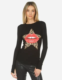 Flash Sale Mckinley Leopard Star Lip Women Long Sleeve