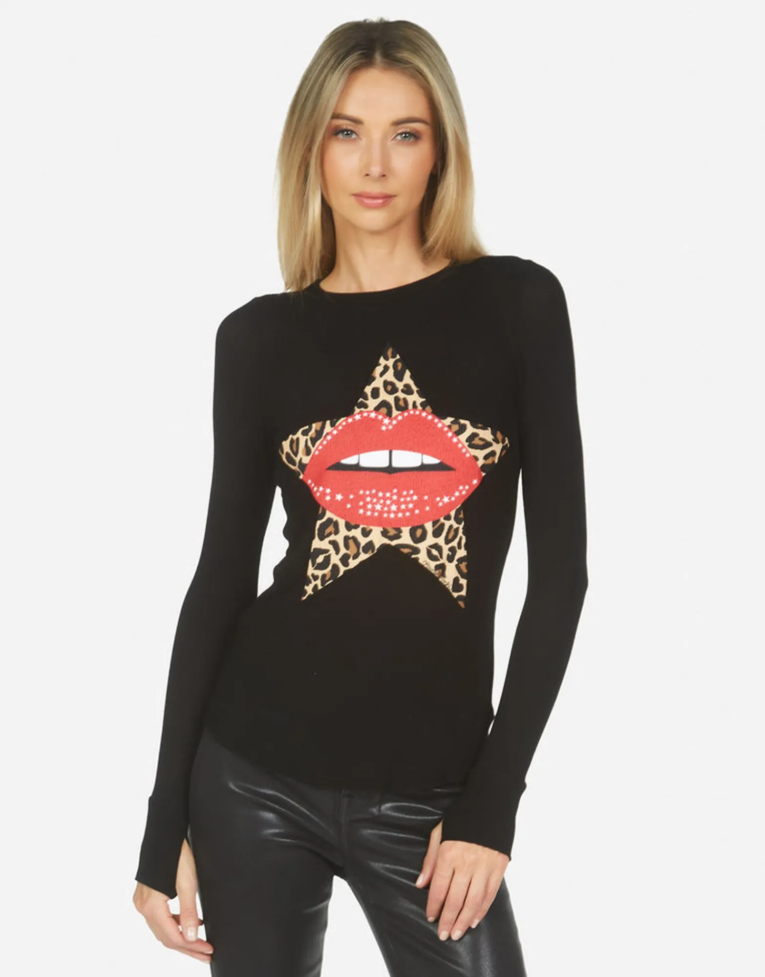 Flash Sale Mckinley Leopard Star Lip Women Long Sleeve