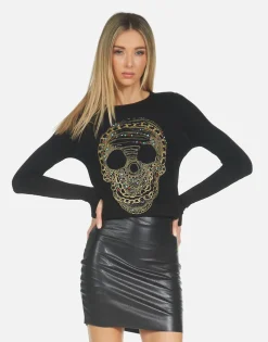 Shop Mckinley X Beaded Chain Skull Women Long Sleeve