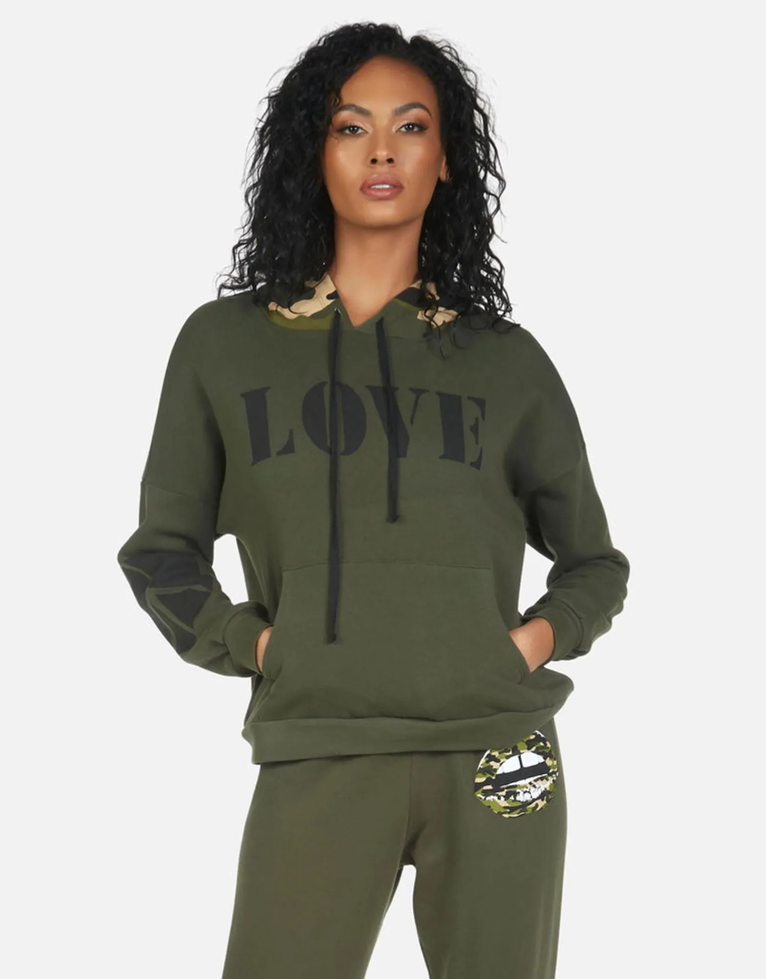 New Melanie Camo Lip Women Hoodies