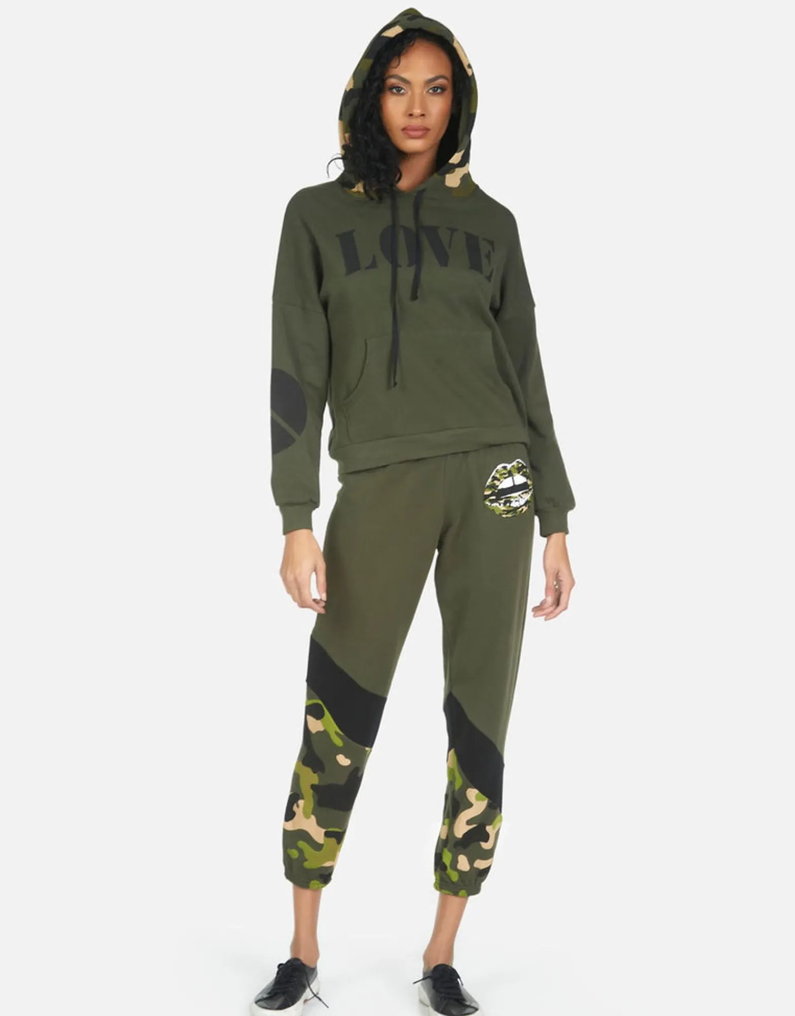 New Melanie Camo Lip Women Hoodies