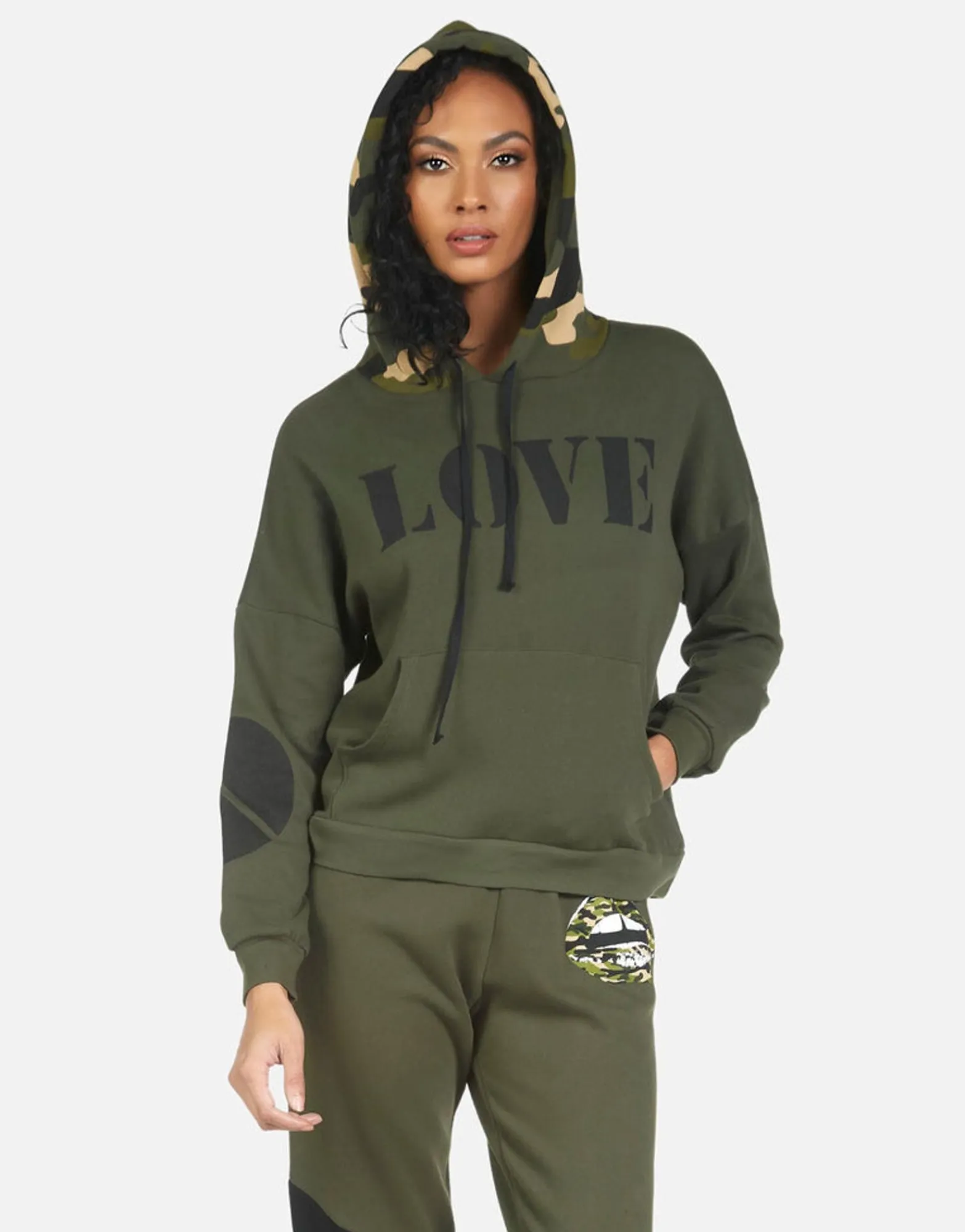 New Melanie Camo Lip Women Hoodies