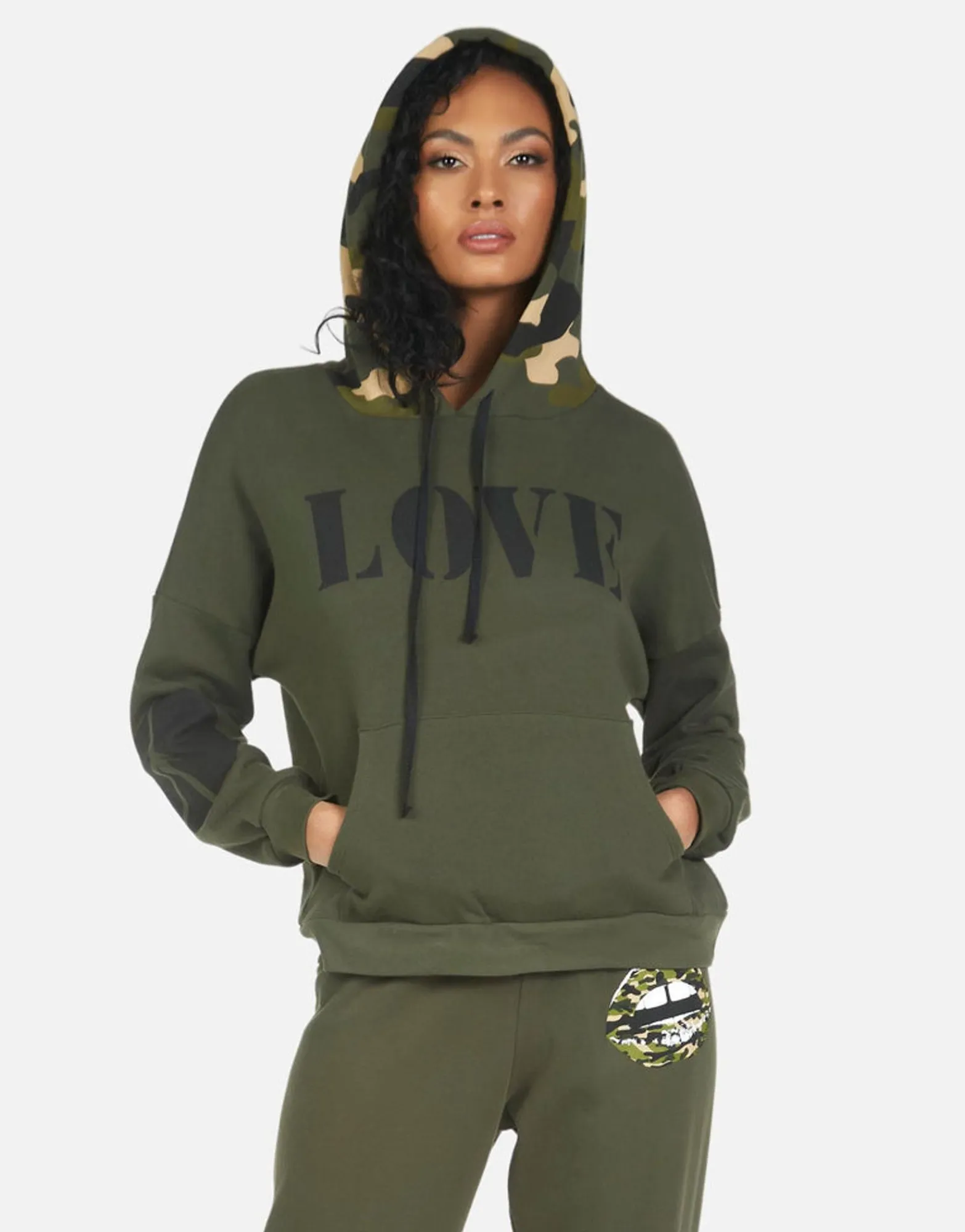New Melanie Camo Lip Women Hoodies