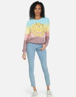 Cheap Meredith Text Happy Face Women Long Sleeve