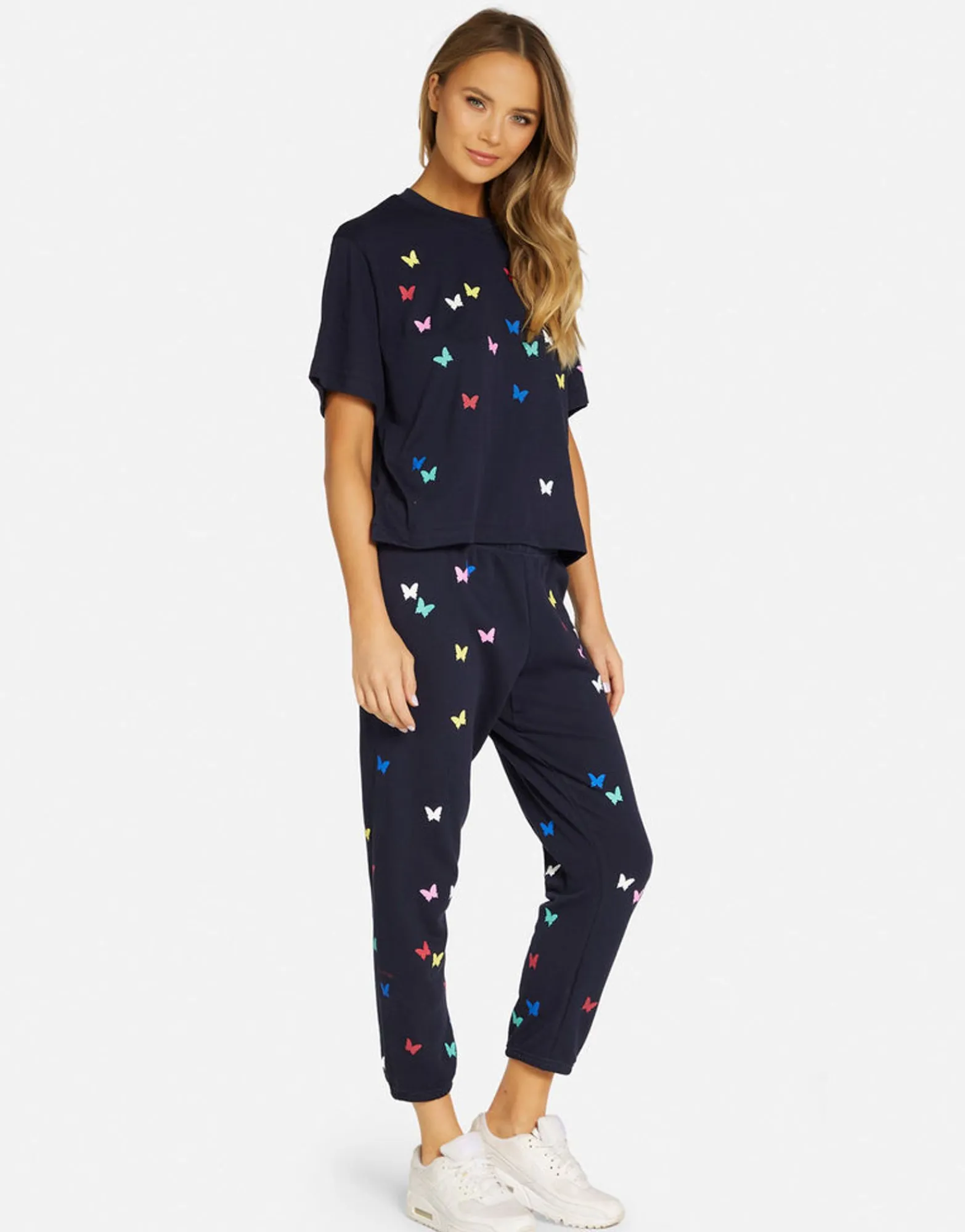 Outlet Mini Butterflies Boxy Crop Tee In | Rue By Women Short Sleeve
