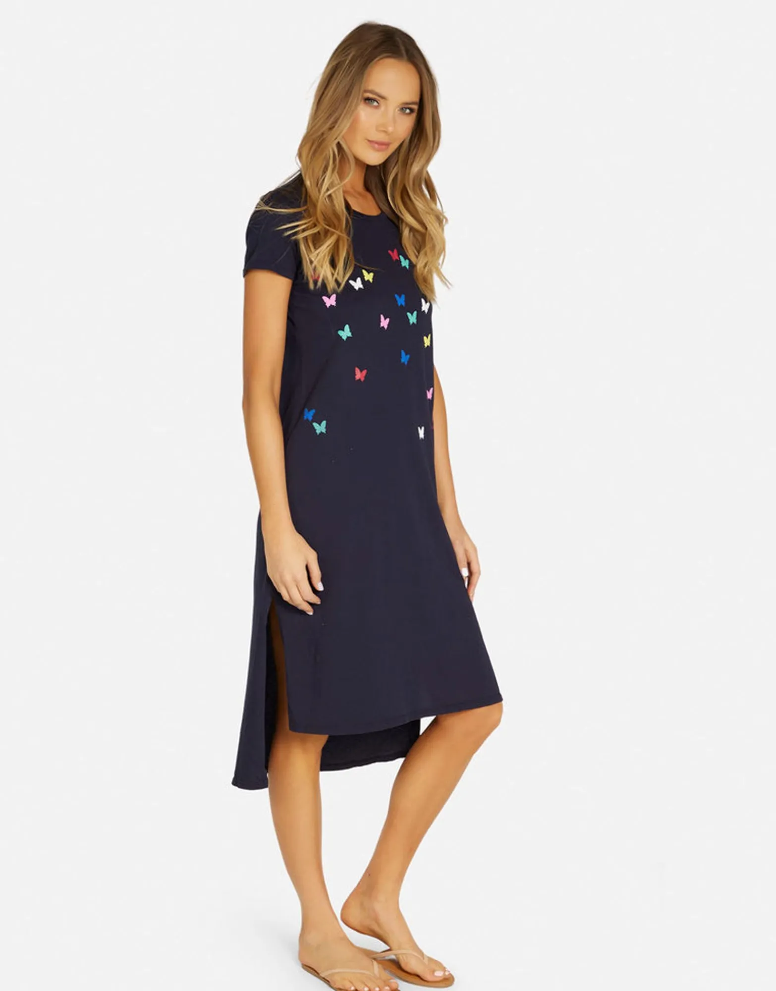 Discount Mini Butterflies Midi Dress In | Genesis By Women Dresses