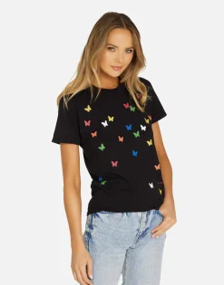 Online Mini Butterflies Vintage Tee In | Croft By Women Short Sleeve