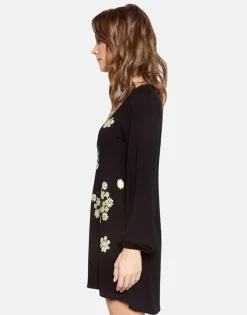 Online Mini Sunflower Butterfly V-Neck Dress | Cosette By Women Dresses
